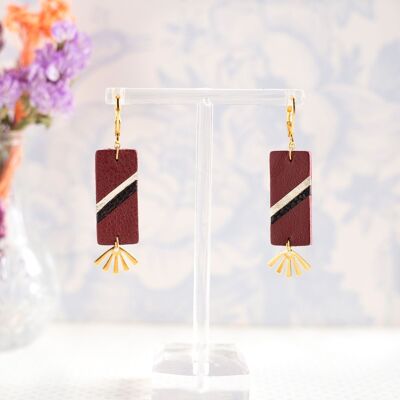 Boucles d’oreilles Margot bordeaux