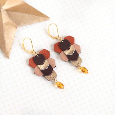 Mini Sixty rust earrings