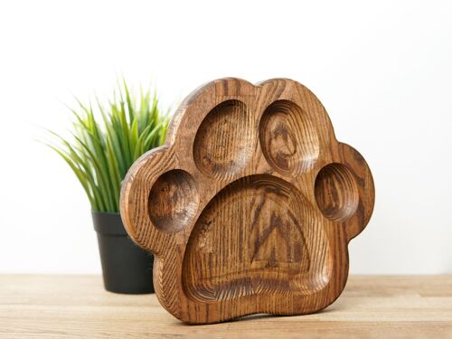 Wooden Paw Shape Serving Tray