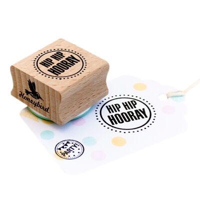 Dotted Circle Hip Hip Hooray Stamp | Celebratory Party Invitation Stamp
