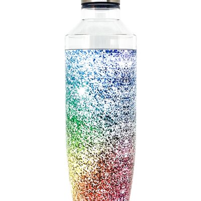 Die in Frankreich hergestellte Isolierflasche mit 750 ml Rainbow Glitter