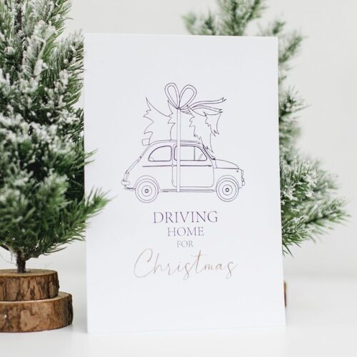 Postkarte "Driving home for christmas"