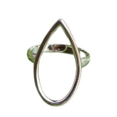 Anello da dito in argento sterling 925 di forma ovale