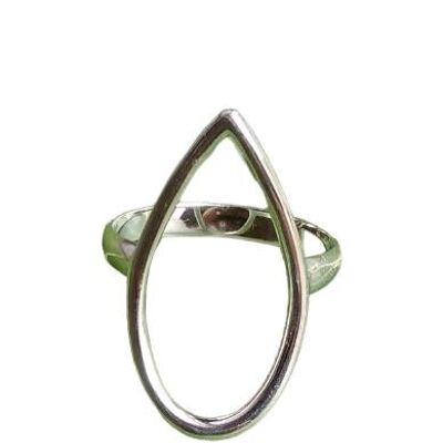 Anello da dito in argento sterling 925 di forma ovale