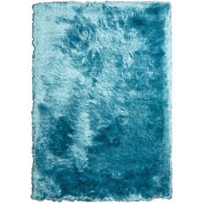 Tapis shaggy 120x170cm SG FIN Bleu. Tapis artisanal en Polyester