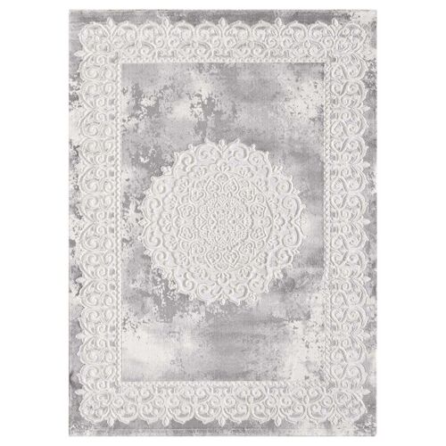 Tapis orient style 200x200 rondcm KHY BALROD Gris en Polypropylène