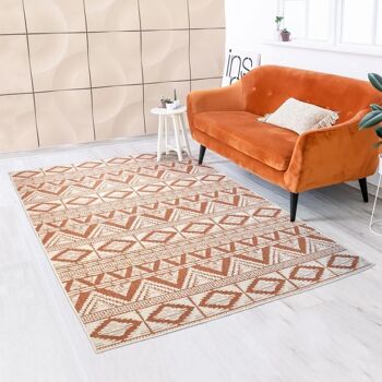 Tapis exterieur 160x230cm AF SKIO REVERSIBLE Rouge en Polypropylène 2