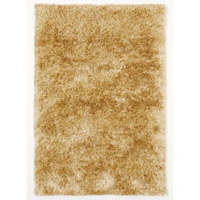 Tapis shaggy 160x230cm MALAIDORY Beige. Tapis artisanal en Polyester