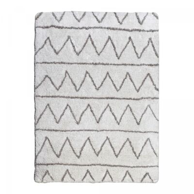 Berber rug 160x230cm BERBERE 100% ORGANIC Grey. Handmade cotton rug
