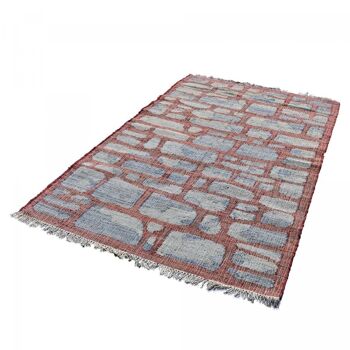 Tapis kilim 200x290cm KL JUTAP Gris. Tapis artisanal en Jute 5