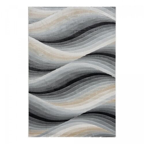 Tapis moderne 200x280cm SOLGA C Gris en Polypropylène