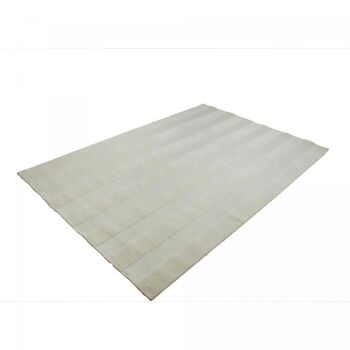 Tapis salon 160x230cm BANDA RELIEF Beige. Tapis artisanal en Laine 3