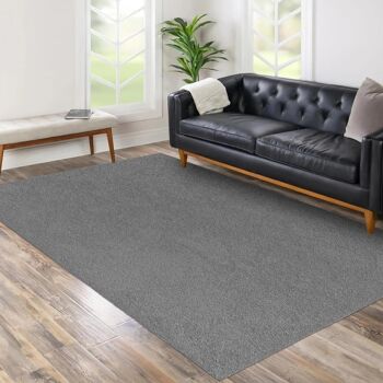 Tapis shaggy 200x290cm TAPITOP Gris en Polypropylène 2