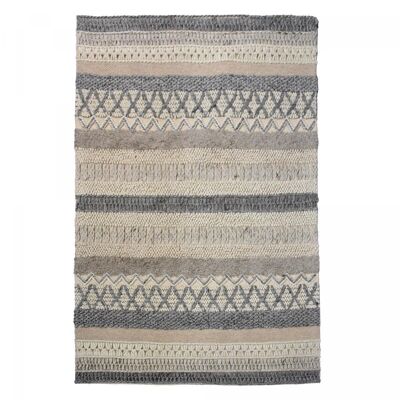 Tapis kilim 120x170cm ESPARIA Beige. Tapis artisanal en Polyester