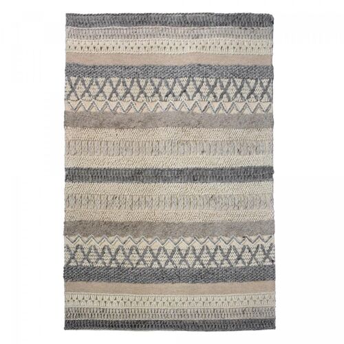 Tapis kilim 160x230cm ESPARIA Beige. Tapis artisanal en Polyester