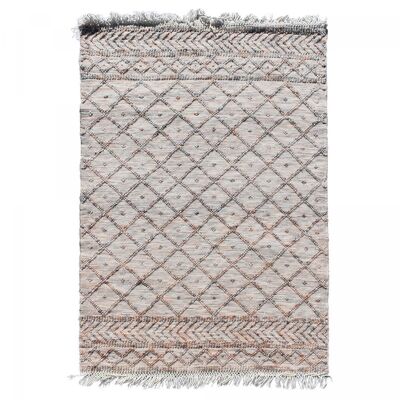 Kilim rug 120x170cm KM RELIEF 2 Beige. Handmade wool rug