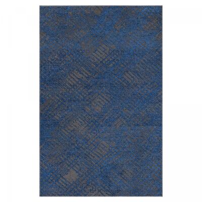 Wohnzimmerteppich 200x290cm TEREMIDE RELIEF Blau aus Polyester