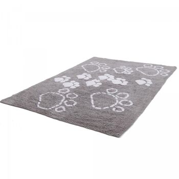 Tapis enfant 60x110cm PATTES 100% BIO Gris. Tapis artisanal en Coton 3