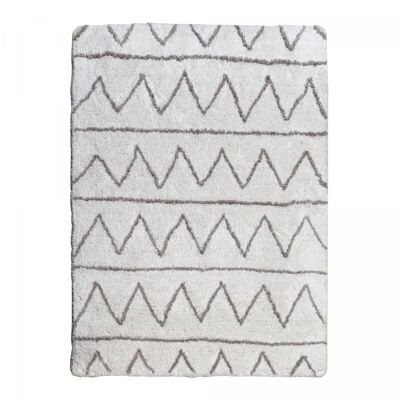 Berber rug 60x110cm BERBERE 100% ORGANIC Grey. Handmade cotton rug