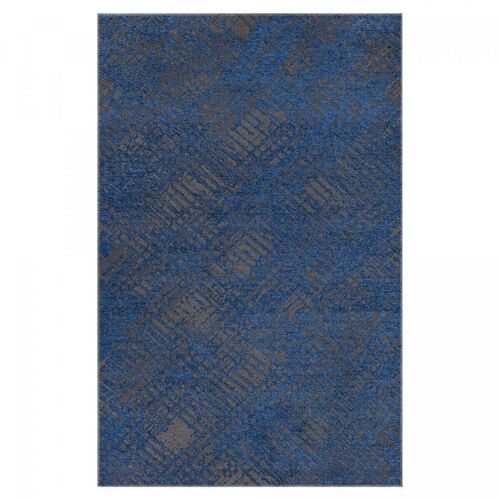 Tapis salon 75x300cm TEREMIDE RELIEF Bleu en Polyester