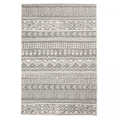 Tapis exterieur 200x290cm VALISI REVERSIBLE Gris en Polypropylène