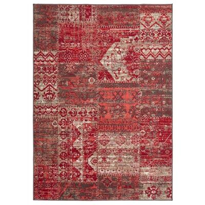 Living room rug 160x225cm BC PATCHWORK Red in Polypropylene