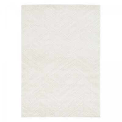 Tapis salon 160x230cm NAFO 1 Blanc en Polyester