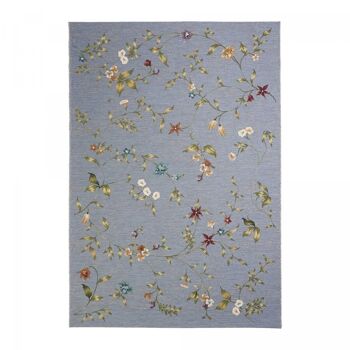 Tapis exterieur 123x180cm FLEURIE EX Bleu en Polypropylène 1