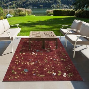 Tapis exterieur 160x230cm FLEURIE EX Rouge en Polypropylène 2