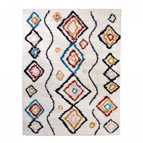 Tapis berbère style 150x220cm EFAL-D Multicolore en Polypropylène