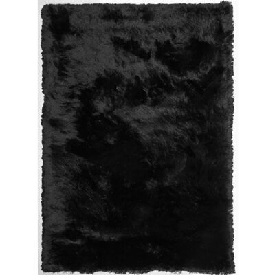 Tappeto Shaggy 160x230 cm SG FIN Nero. Tappeto in poliestere fatto a mano