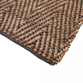 Tapis kilim 240x340cm KL JUTE CHEVRON Crème. Tapis artisanal en Jute 5