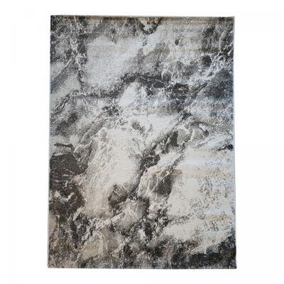 Tapis salon 120x170cm DELAMER Gris en Polypropylène