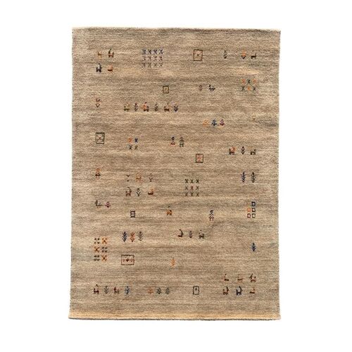 Tapis salon 80x150cm YARA Beige. Tapis artisanal en Laine