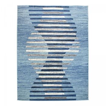 Tapis salon 160x225cm LAHEL Bleu en Polypropylène 1