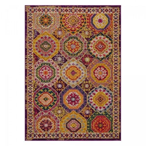 Tapis orient style 160x220cm PECHA Multicolore en Polypropylène