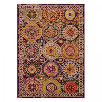 Oriental style rug 160x220cm PECHA Multicolored in Polypropylene