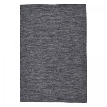 Tapis salon 240x340cm UNI CHINÉ 100% BIO Gris. Tapis artisanal en Coton 2