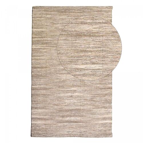 Tapis salon 240x340cm UNI CHINÉ 100% BIO Beige. Tapis artisanal en Coton