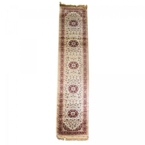 Tapis d'orient 75x400cm PRESTIGE CAPADOCE Crème en Polypropylène