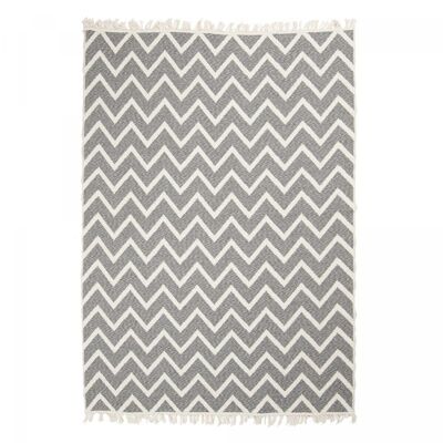 Kilim rug 160x230cm BERBAO REVERSIBLE Gray Cotton