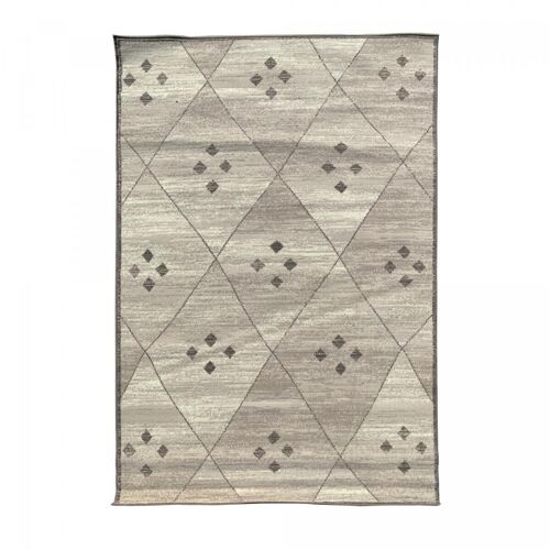 Tapis salon 190x280cm AF FEZA Gris en Polypropylène