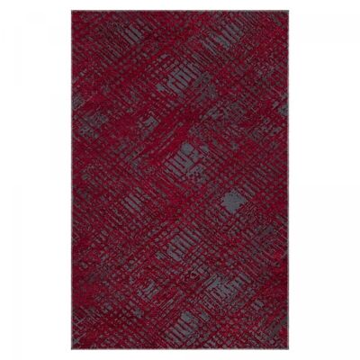 Living room rug 75x300cm TEREMIDE RELIEF Red in Polyester