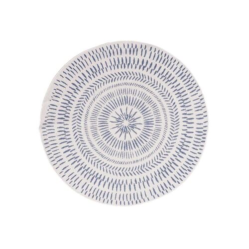 Tapis exterieur 160x160 rondcm AF ENCOCHE REVERSIBLE ROND Bleu en Polypropylène