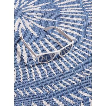 Tapis exterieur 160x160 rondcm AF ENCOCHE REVERSIBLE ROND Bleu en Polypropylène 3