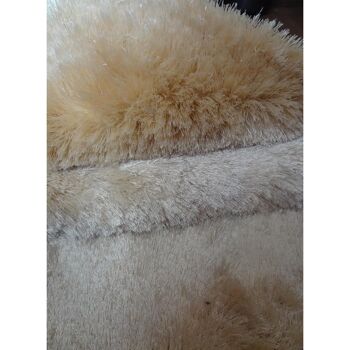 Tapis shaggy 240x340cm SG FIN Crème. Tapis artisanal en Polyester 3