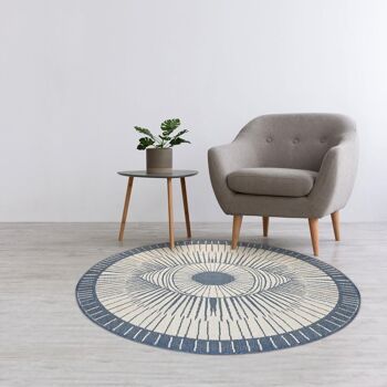 Tapis exterieur 240x240 rondcm EXT COSMIC REVERSIBLE ROND Bleu en Polypropylène 2