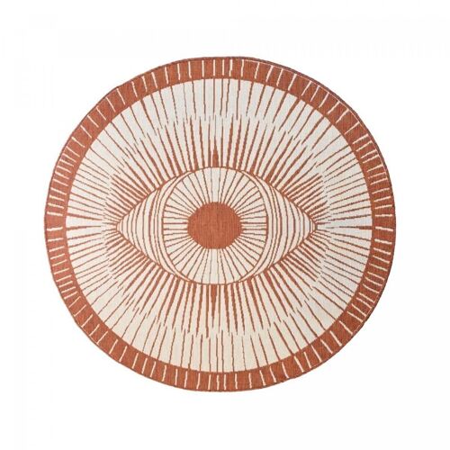 Tapis exterieur 240x240 rondcm EXT COSMIC REVERSIBLE ROND Rouge en Polypropylène