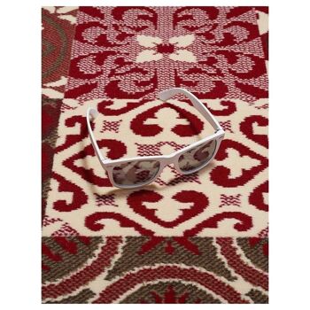 Tapis salon 160x225cm BC FAIAN Rouge en Polypropylène 3