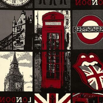 Tapis enfant 80x150cm BC LONDON CITY Noir en Polypropylène 3